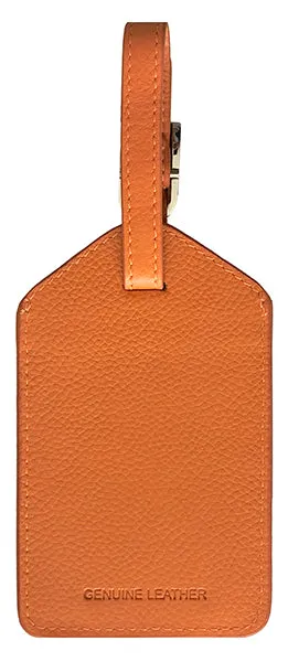 Personalized Monogrammed Leather Luggage Tags - 2 Pack