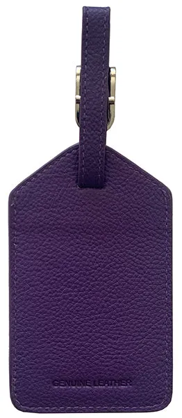 Personalized Monogrammed Leather Luggage Tags - 2 Pack
