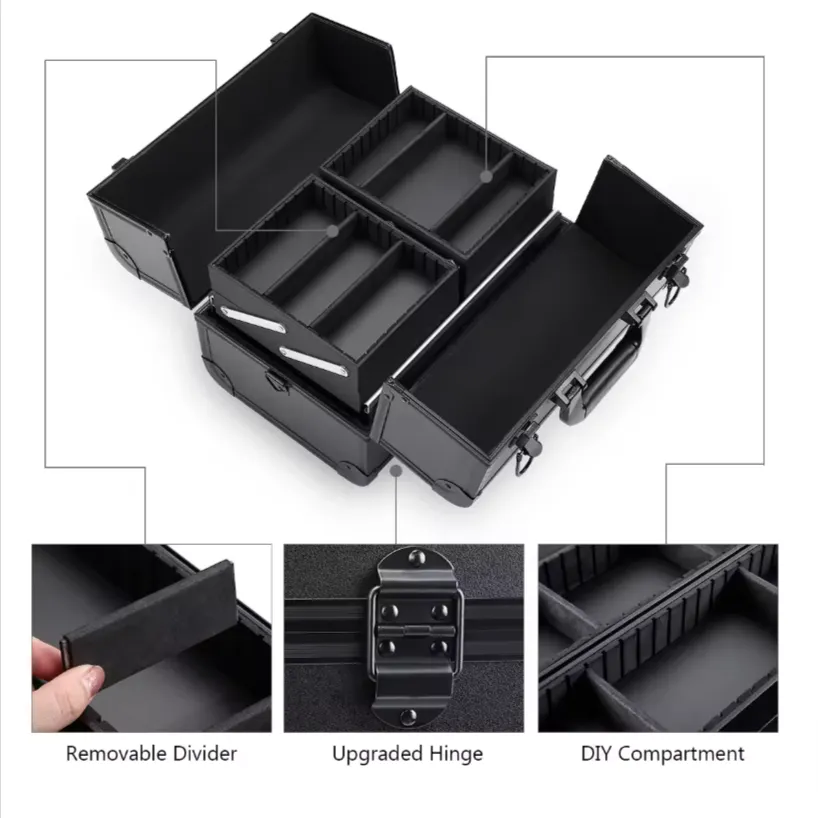 Professional Cosmetic Makeup Suitcases With Lockable Key Y193