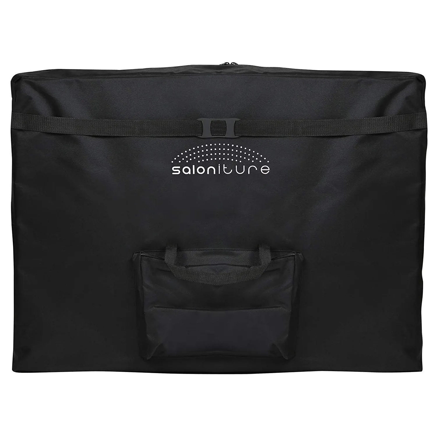 Saloniture Portable Folding Massage Table with Aluminum Headrest - Black