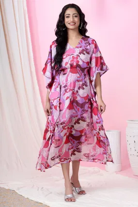 Sunflower Supreme Printed Kaftan Dress with Linning