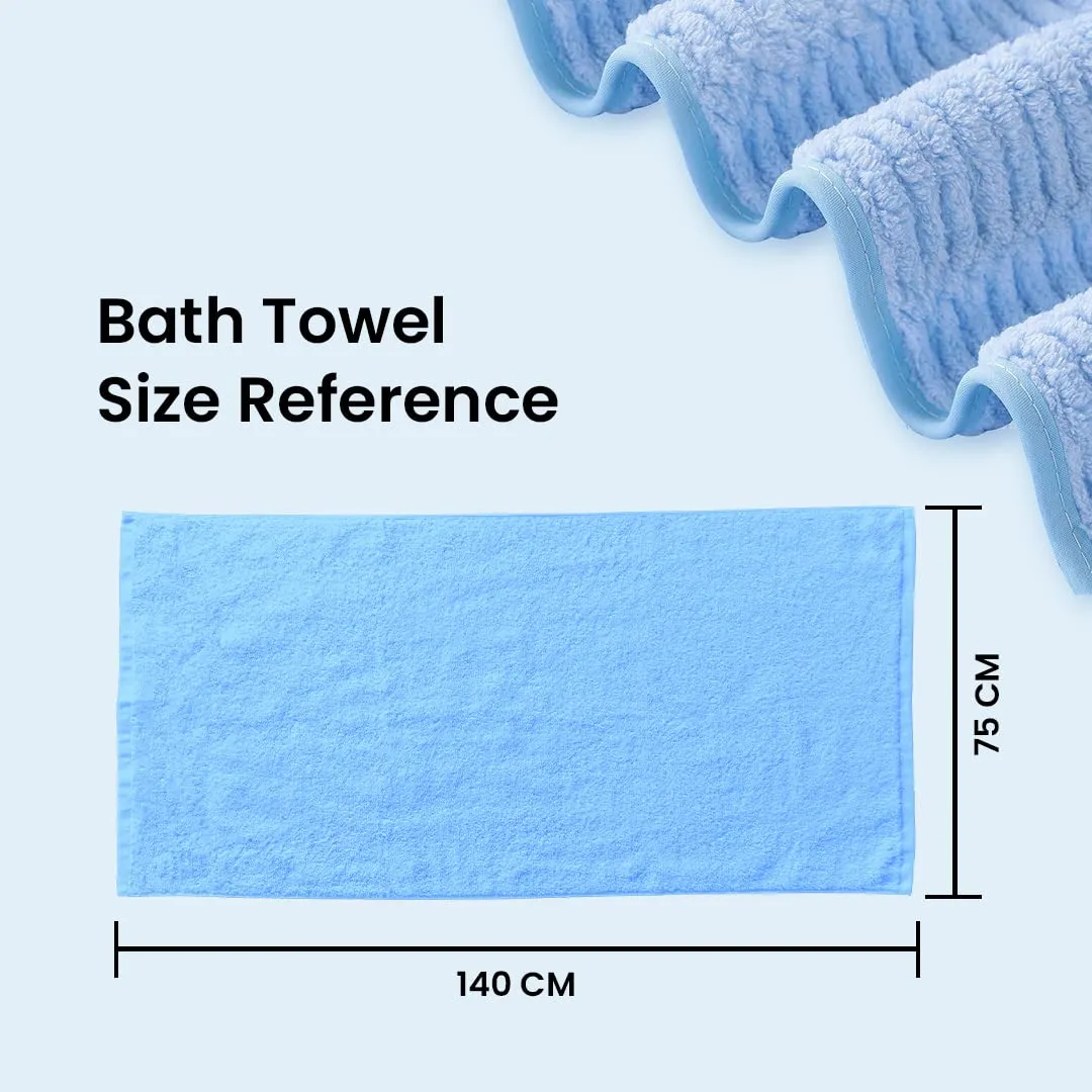 The Better Home Microfiber Bath Towel for Bath | Soft, Lightweight, Absorbent and Quick Drying Bath Towel for Men & Women | 140cm X 70cm (Pack of 4, Pink Beige) (Pack of 4, Blue Green)