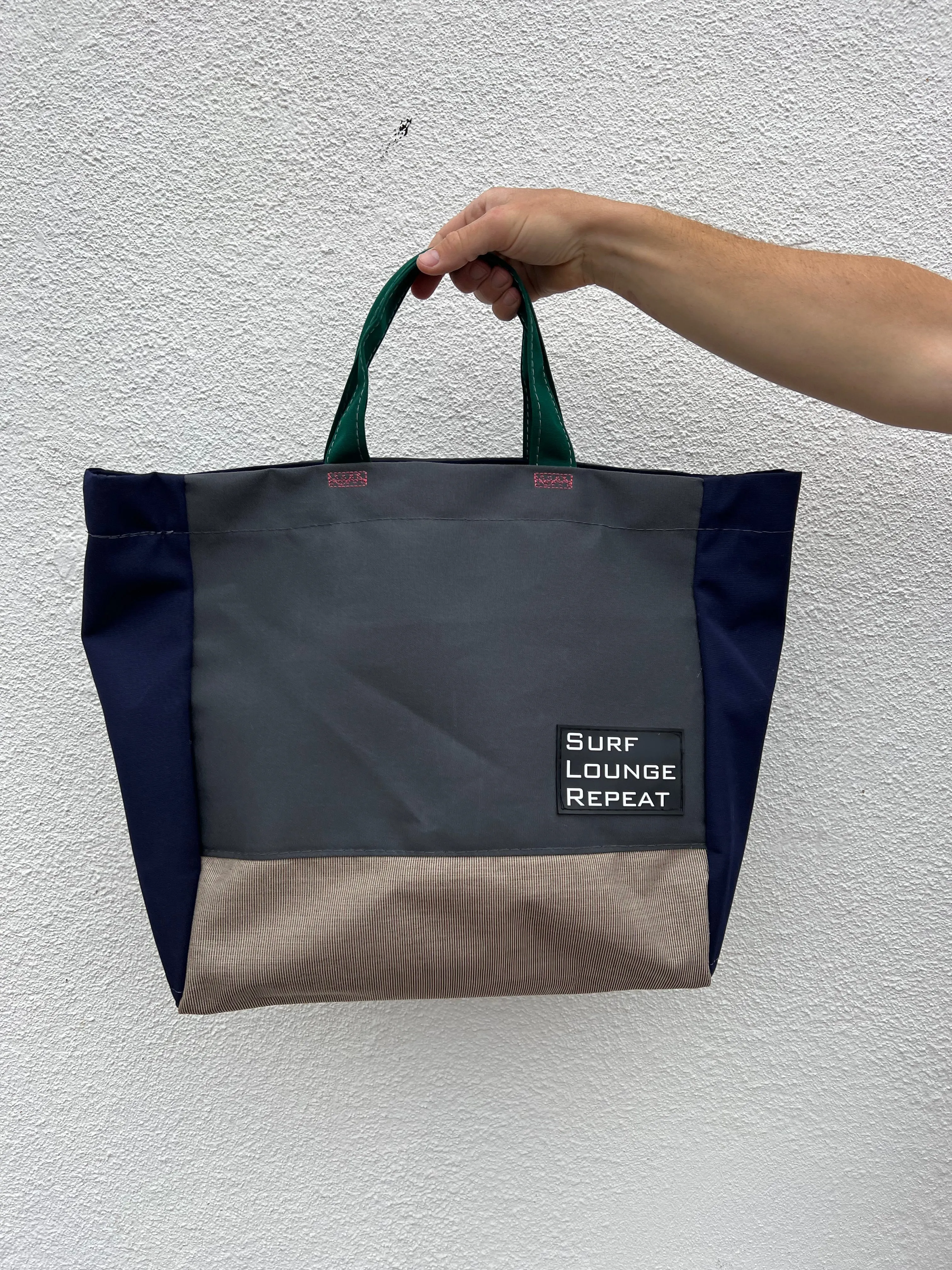 Upcycled Beach Bag short handle