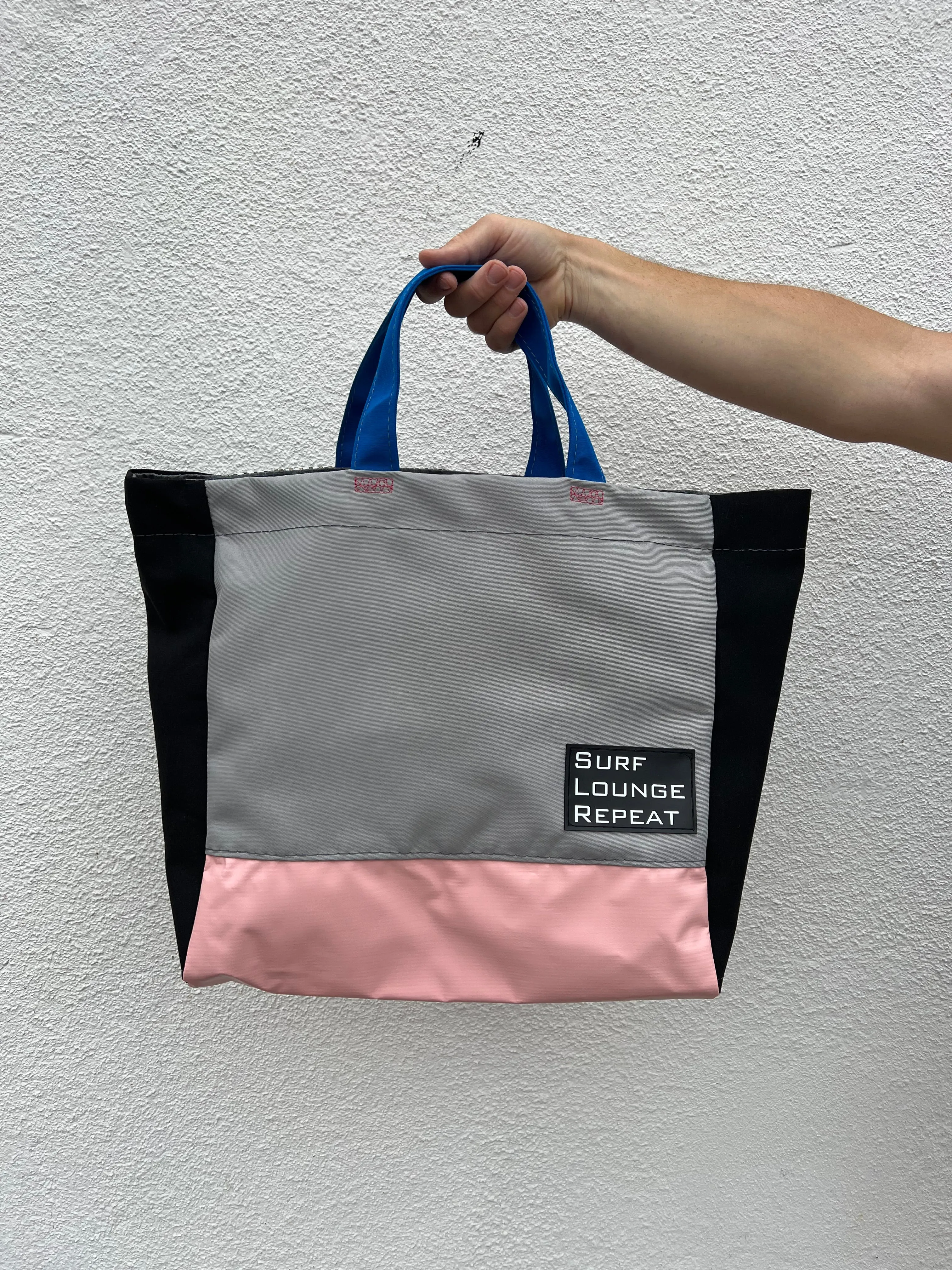 Upcycled Beach Bag short handle