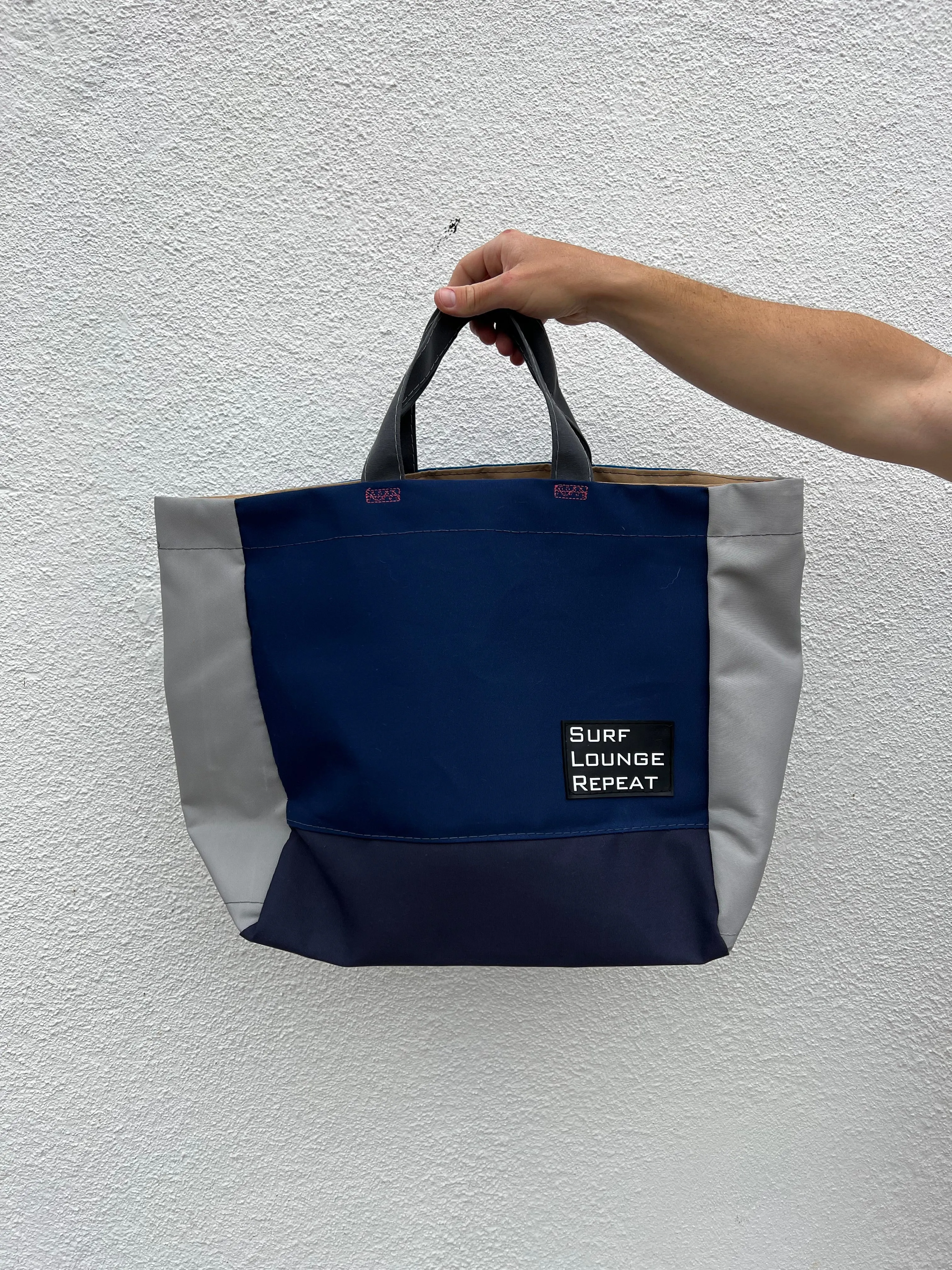 Upcycled Beach Bag short handle