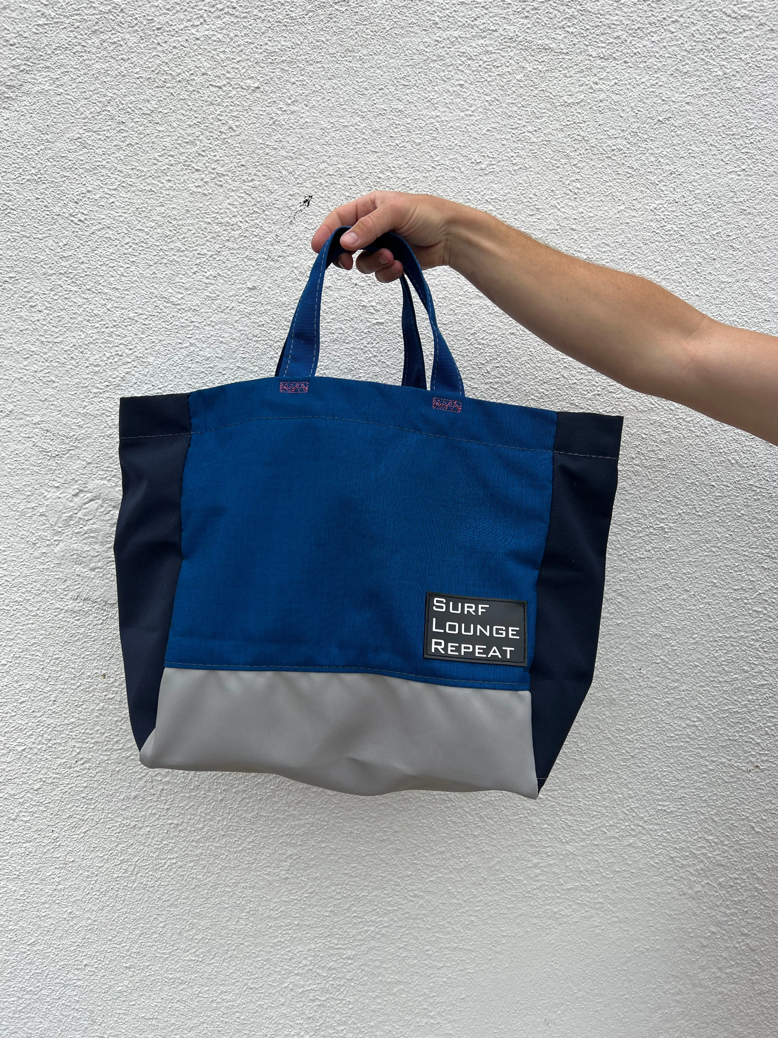 Upcycled Beach Bag short handle