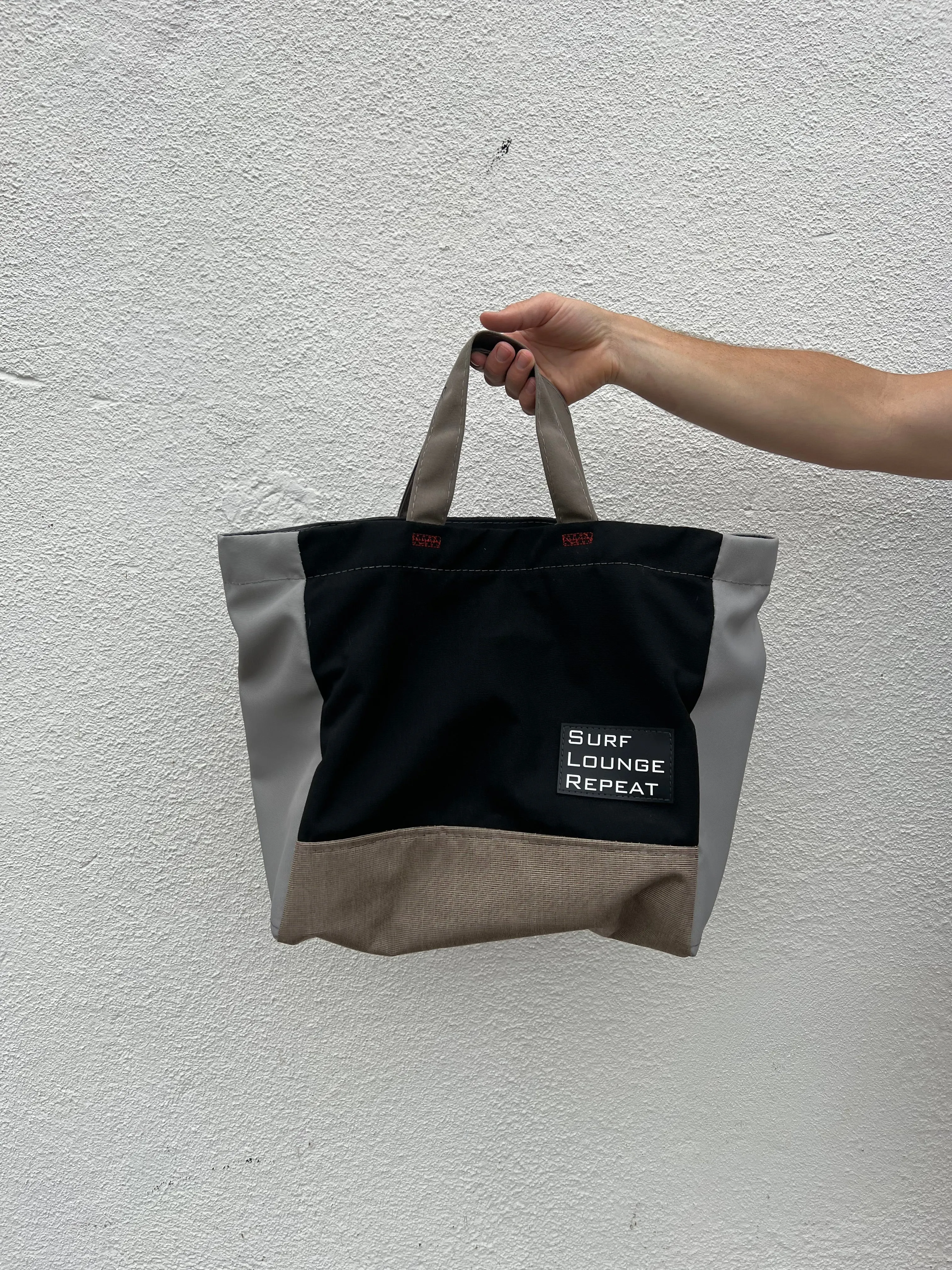 Upcycled Beach Bag short handle