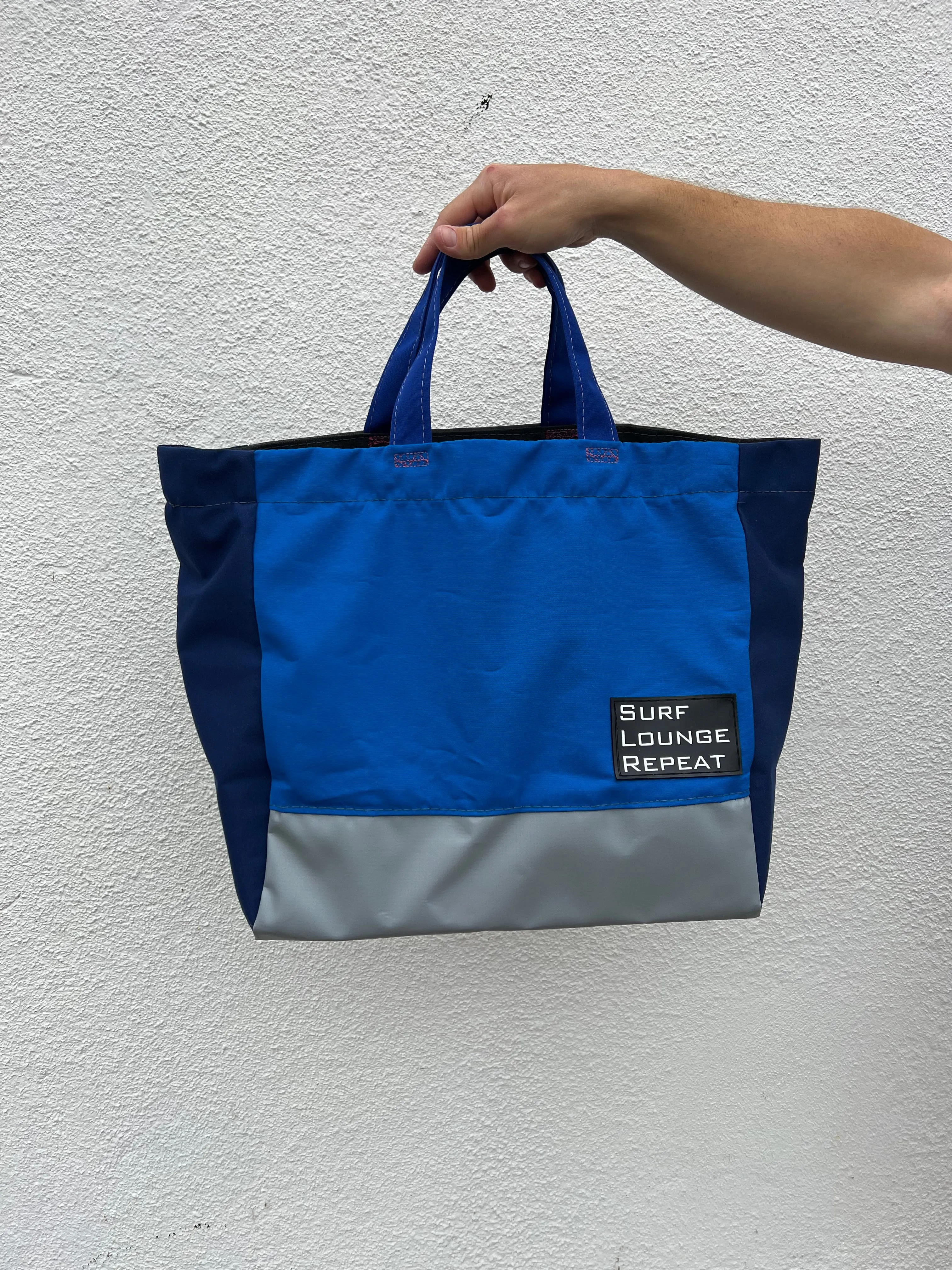 Upcycled Beach Bag short handle