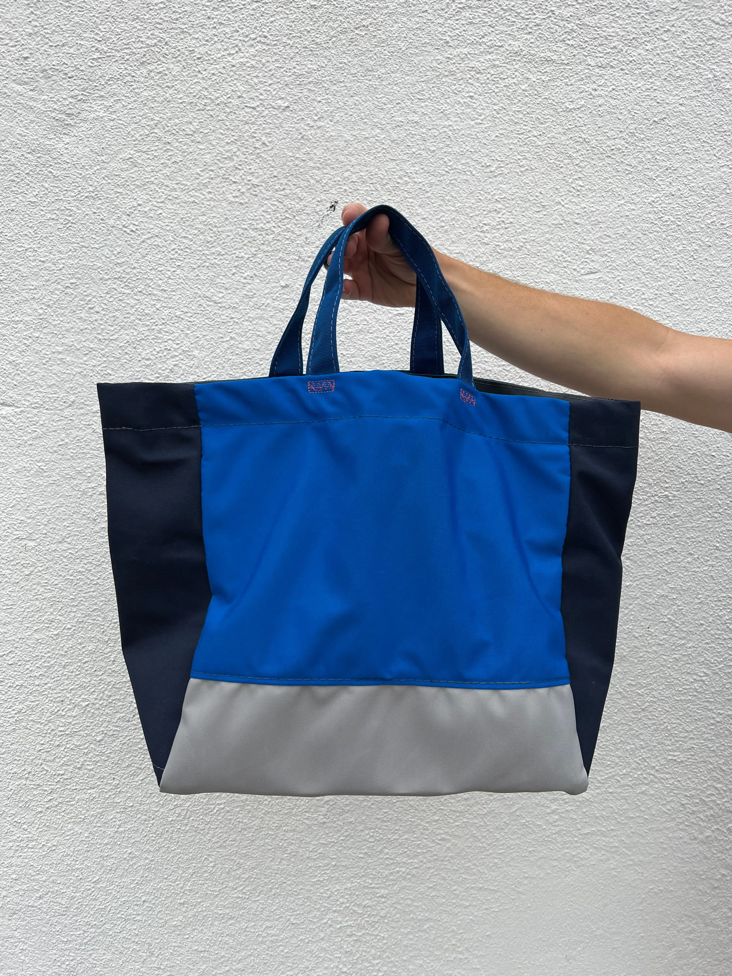 Upcycled Beach Bag short handle