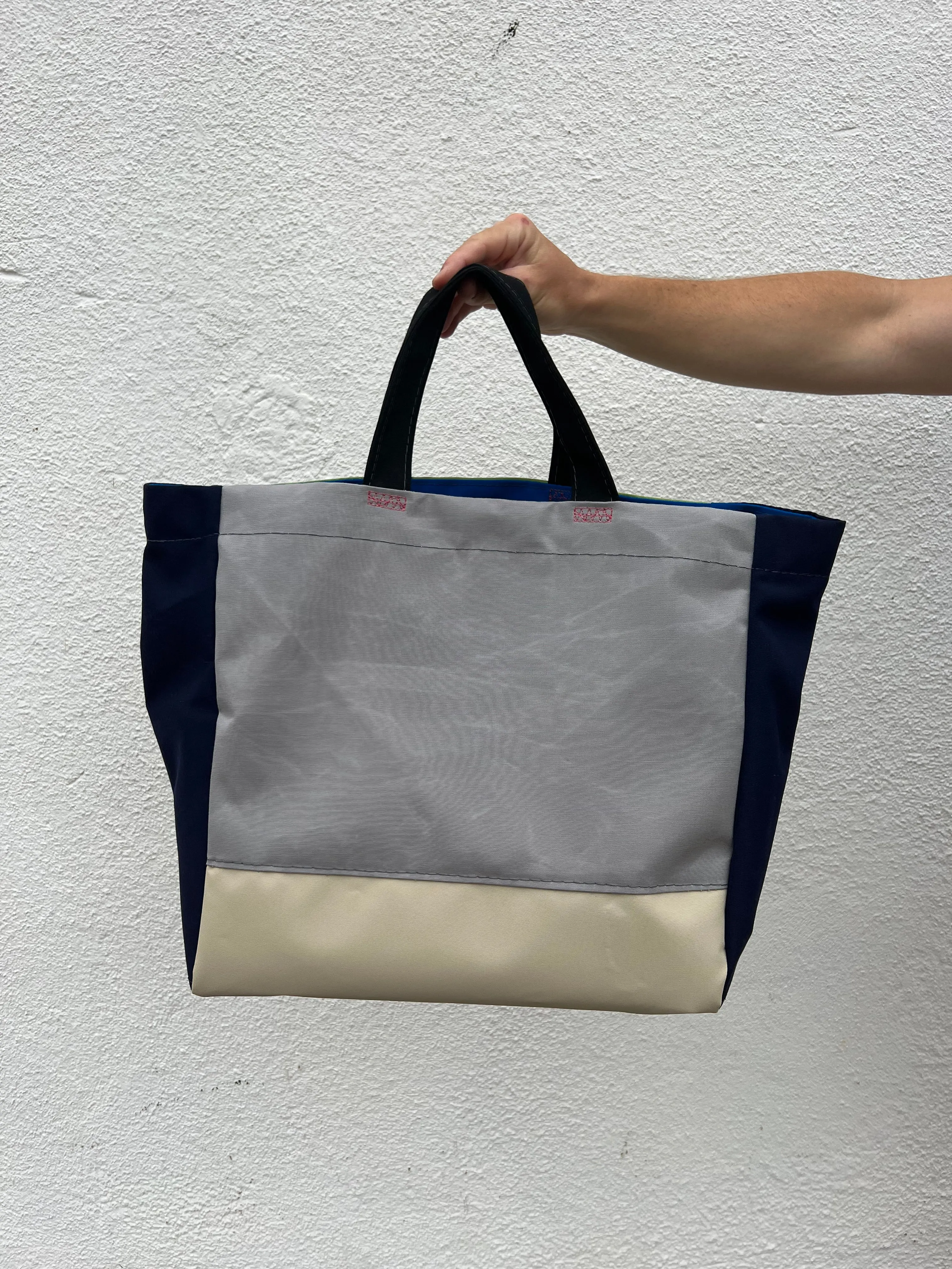Upcycled Beach Bag short handle