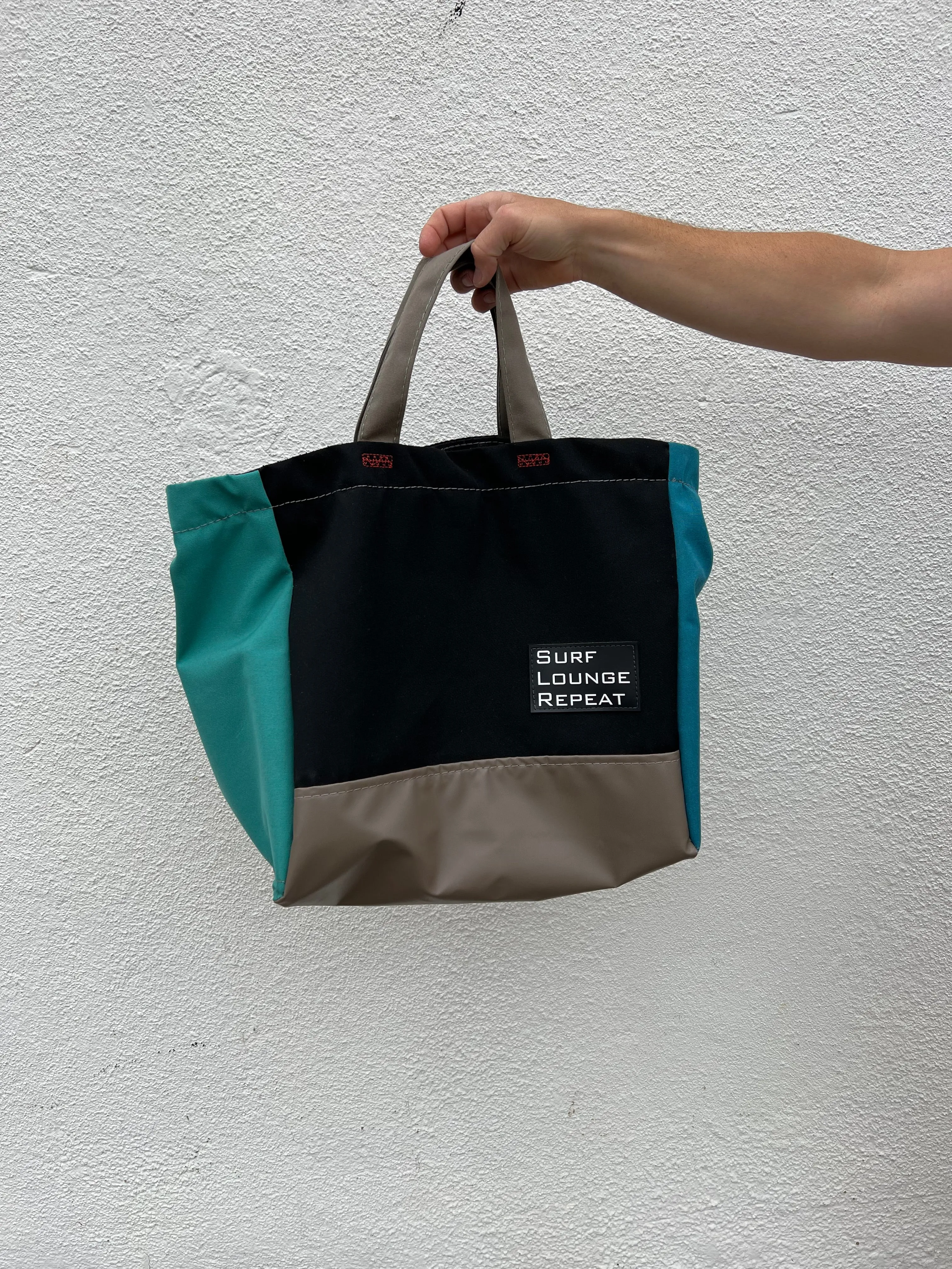 Upcycled Beach Bag short handle