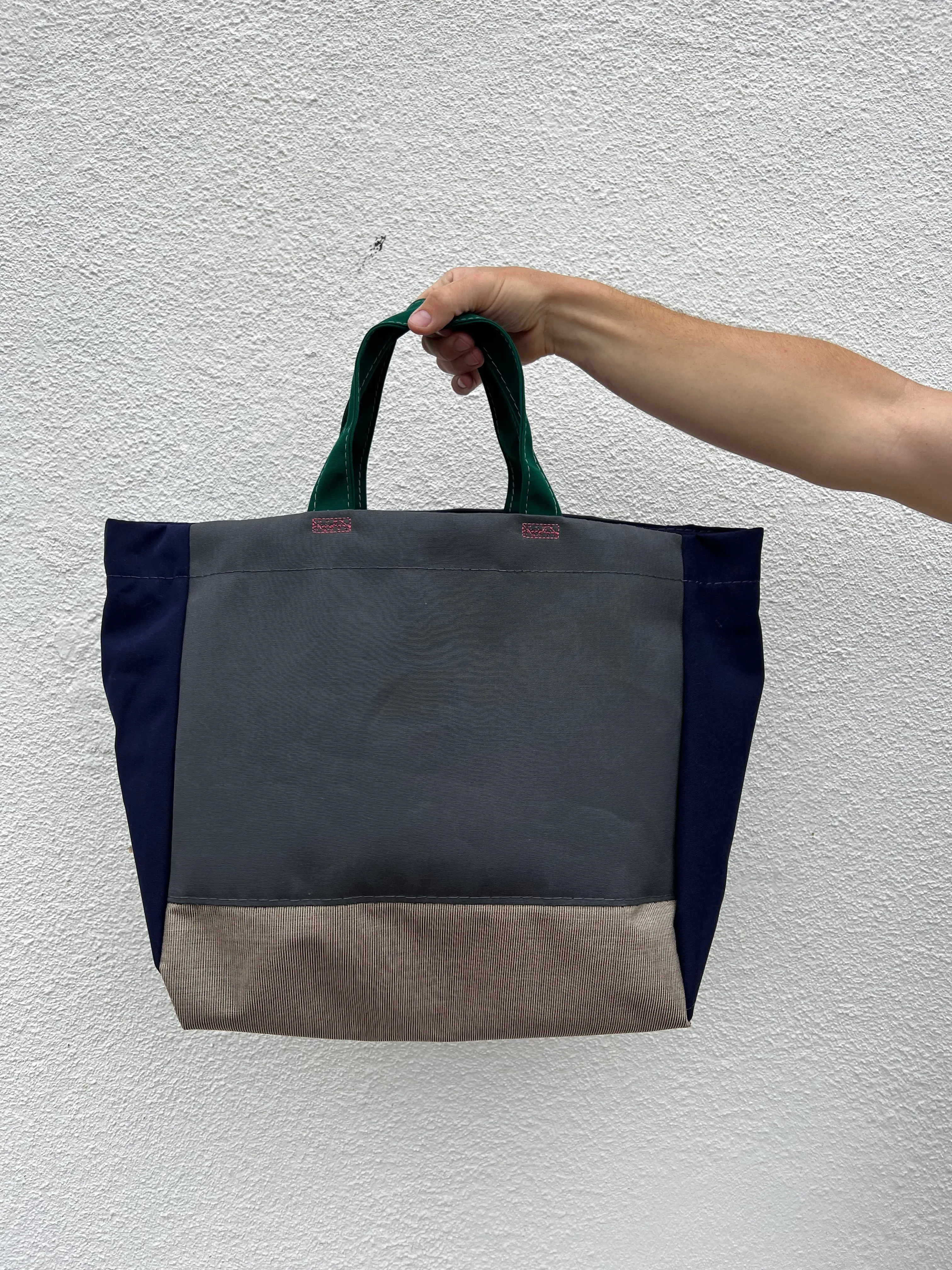 Upcycled Beach Bag short handle