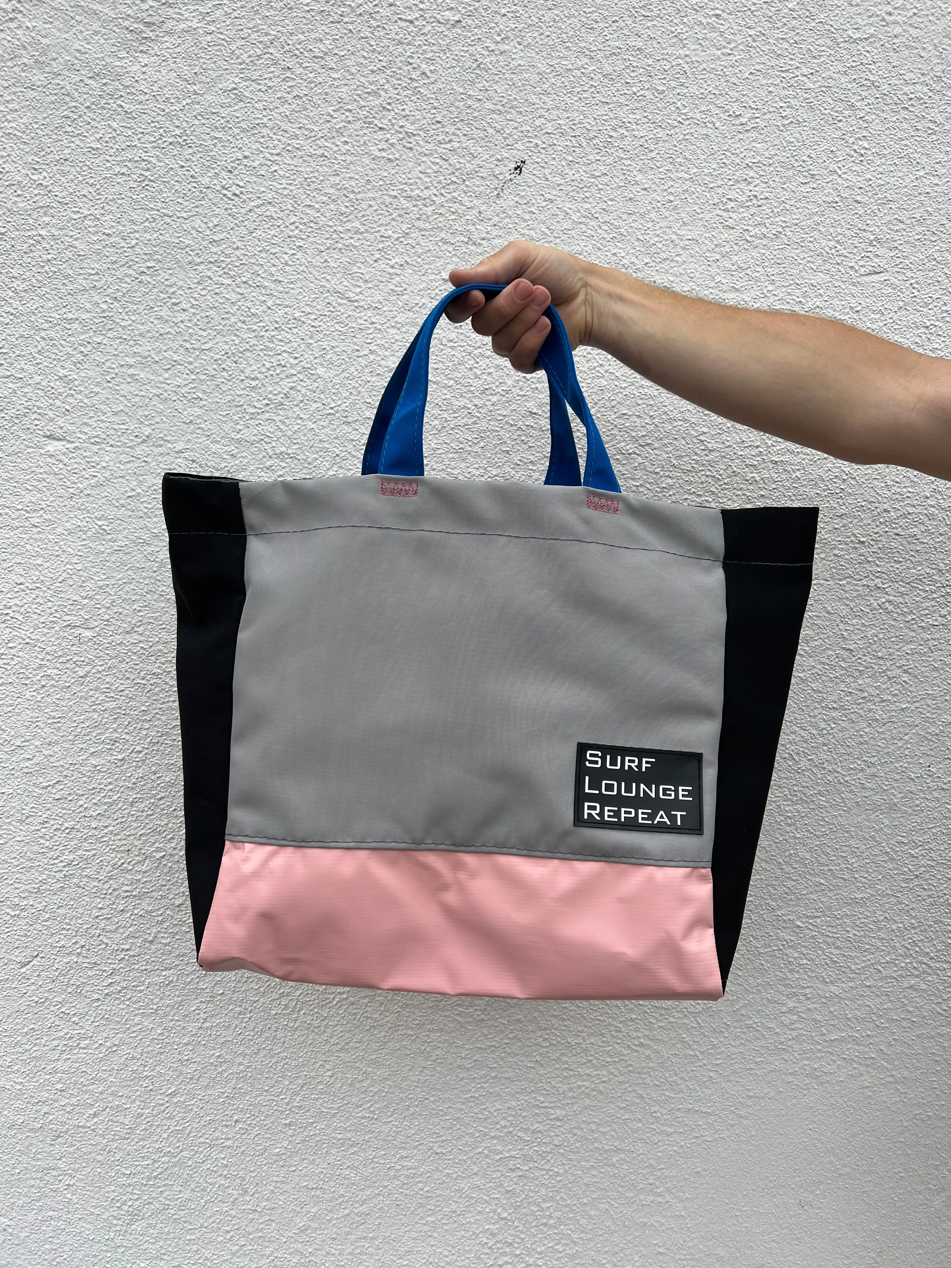 Upcycled Beach Bag short handle