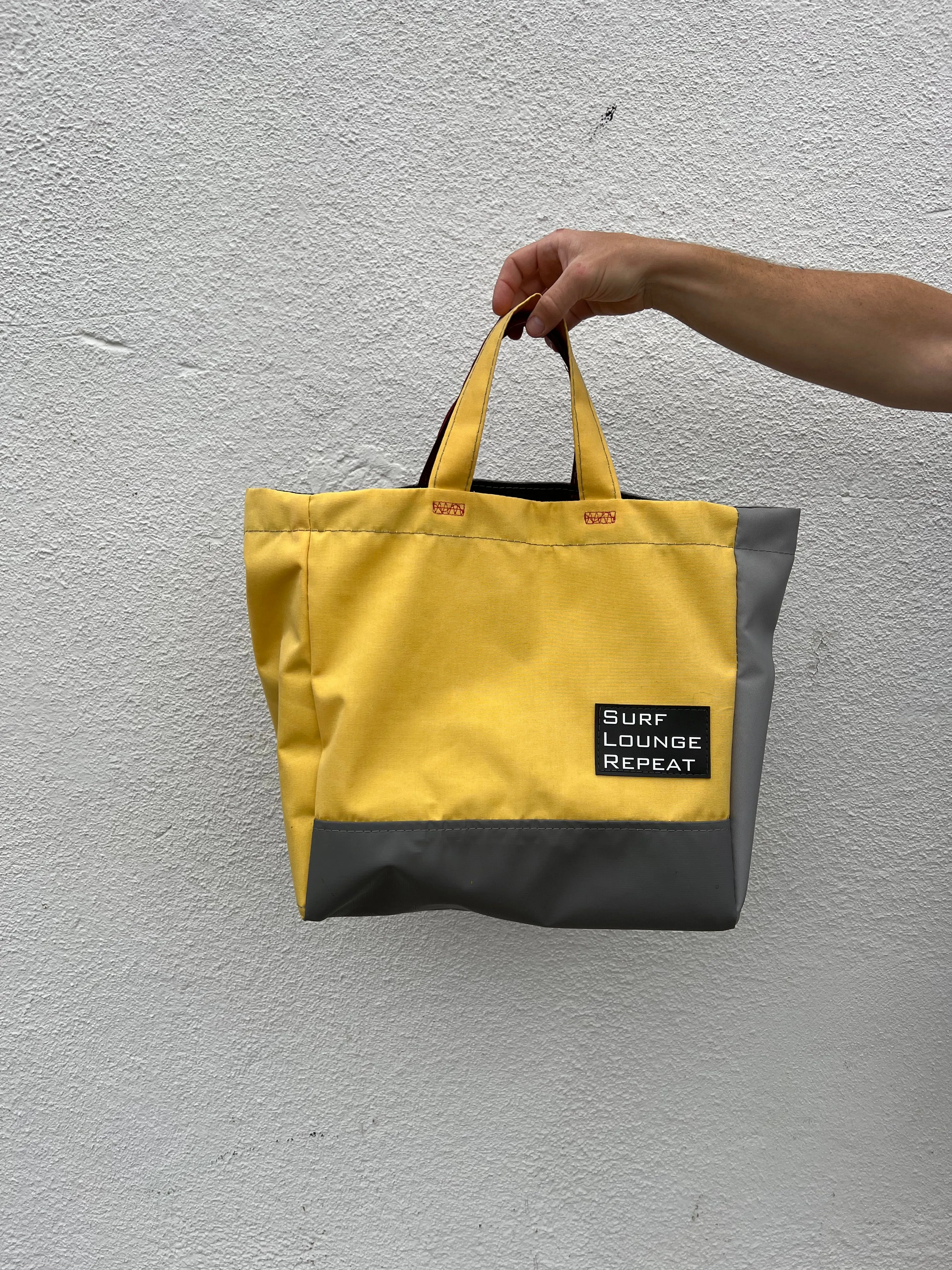 Upcycled Beach Bag short handle