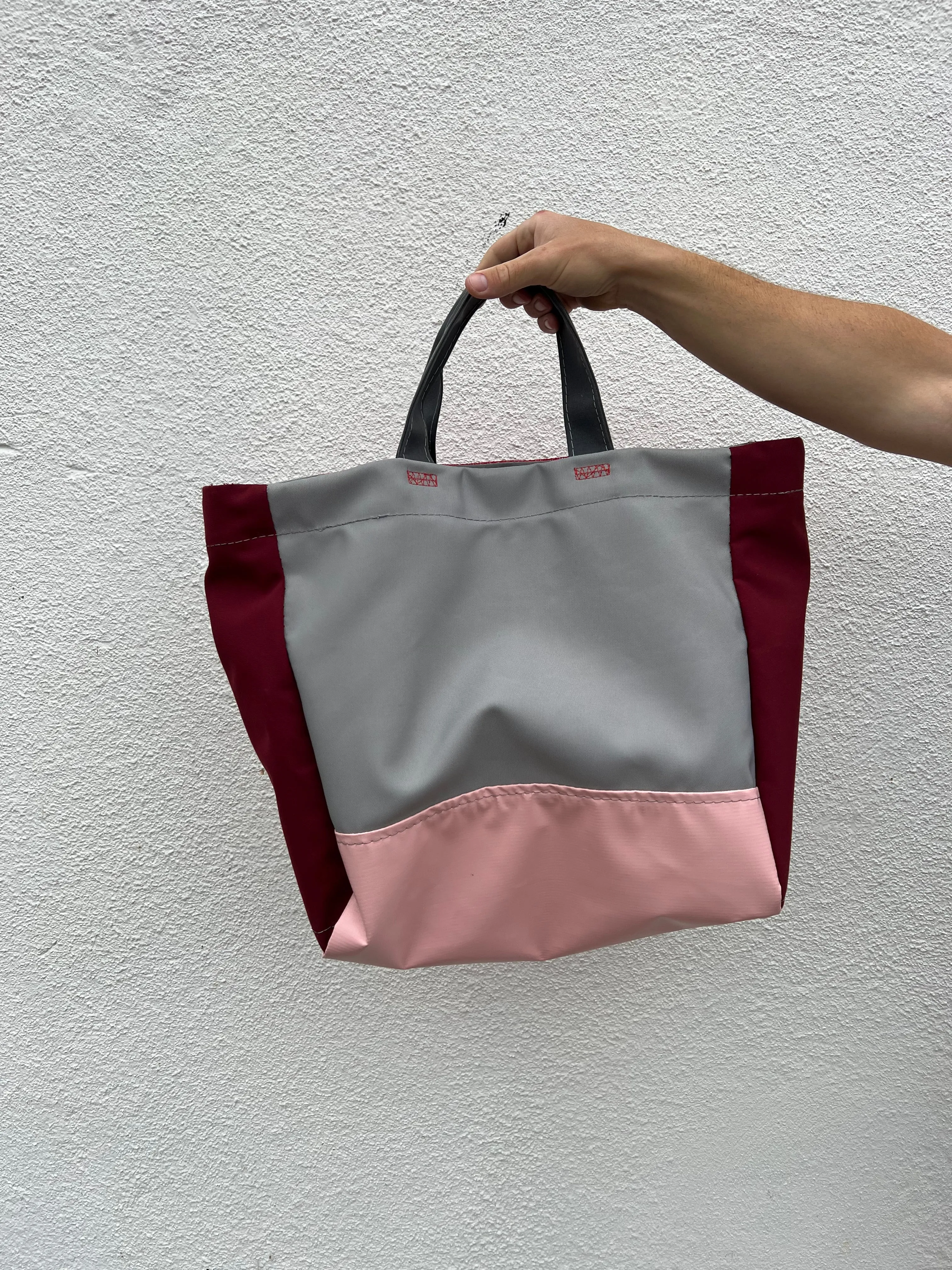 Upcycled Beach Bag short handle