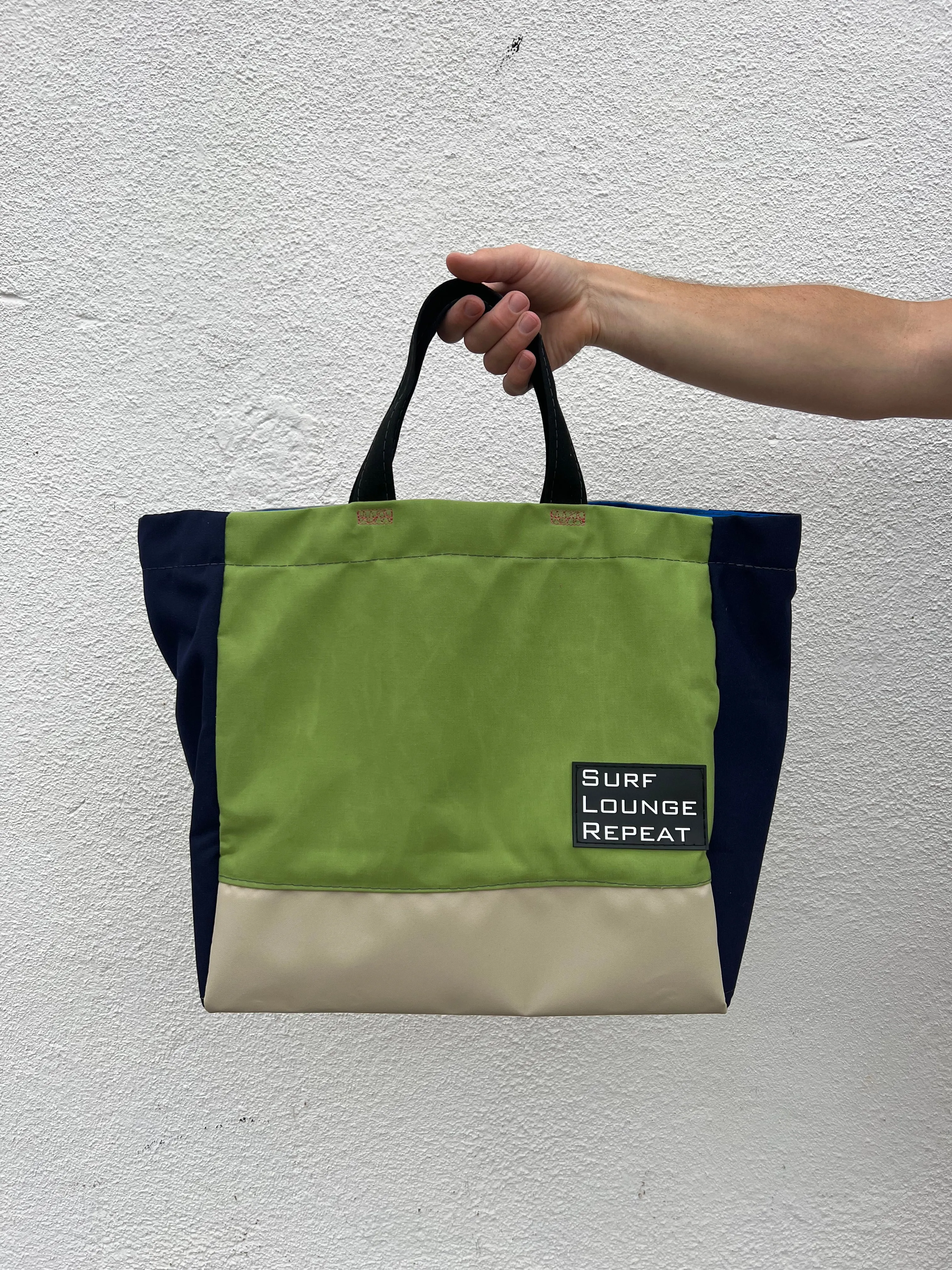 Upcycled Beach Bag short handle