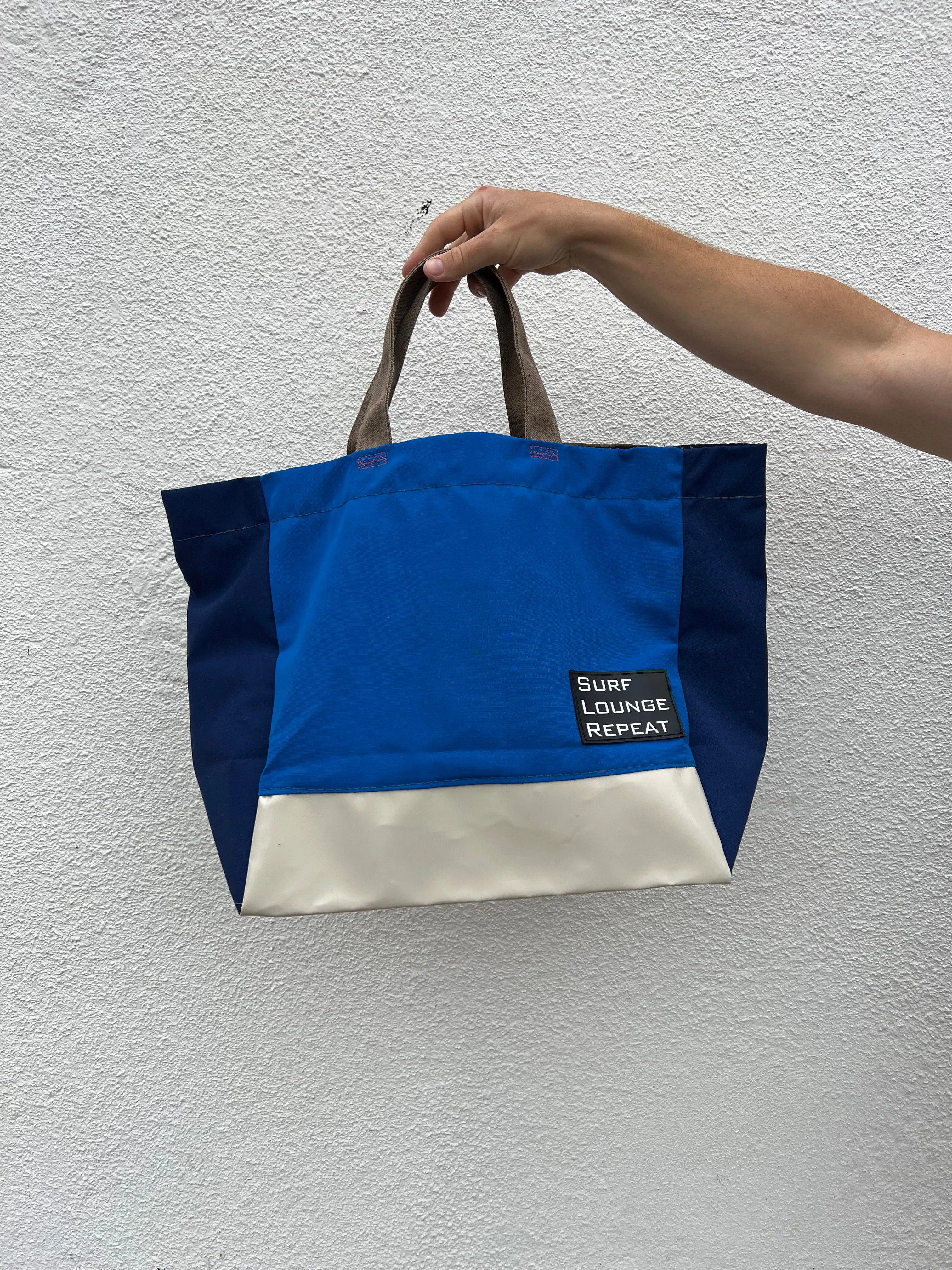 Upcycled Beach Bag short handle