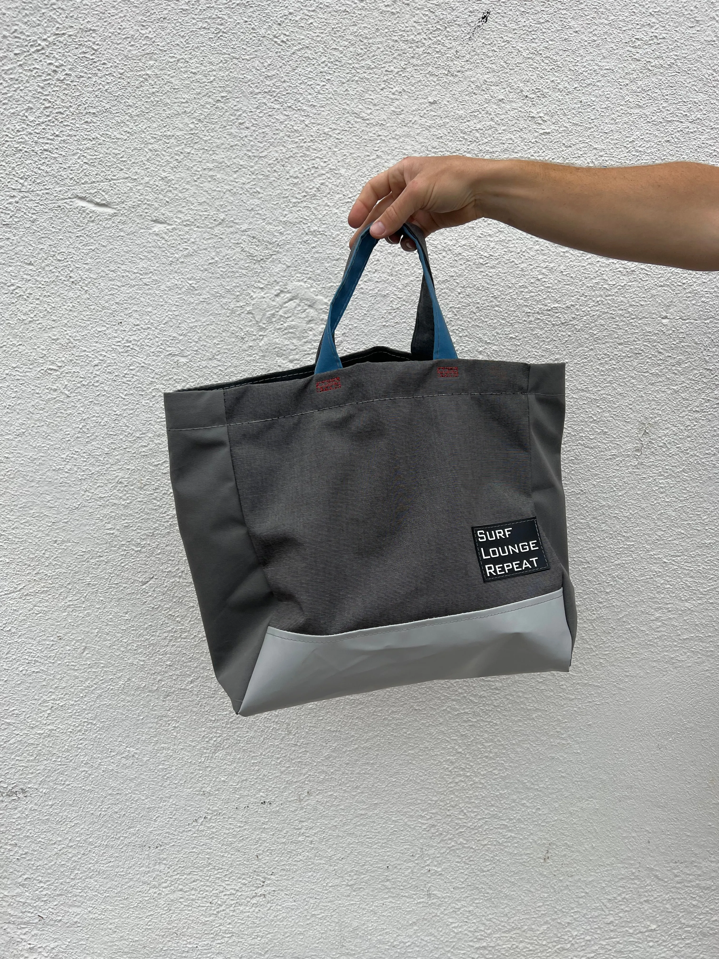 Upcycled Beach Bag short handle