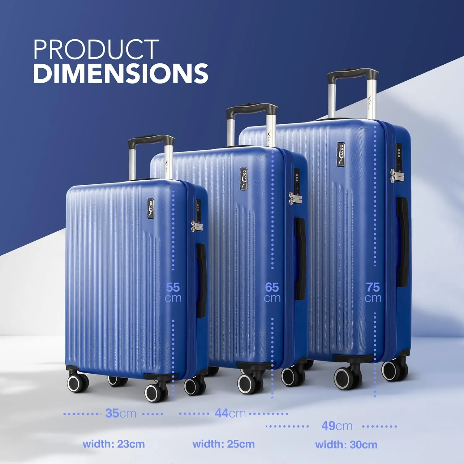Vacay 3pc Suitcase Set in Dusk