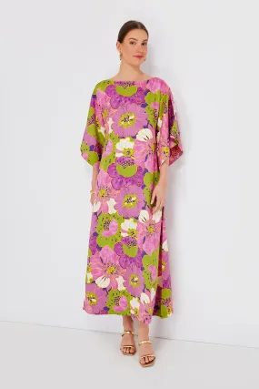 Violet Multi Spinnaker Maxi African Daisy Dress
