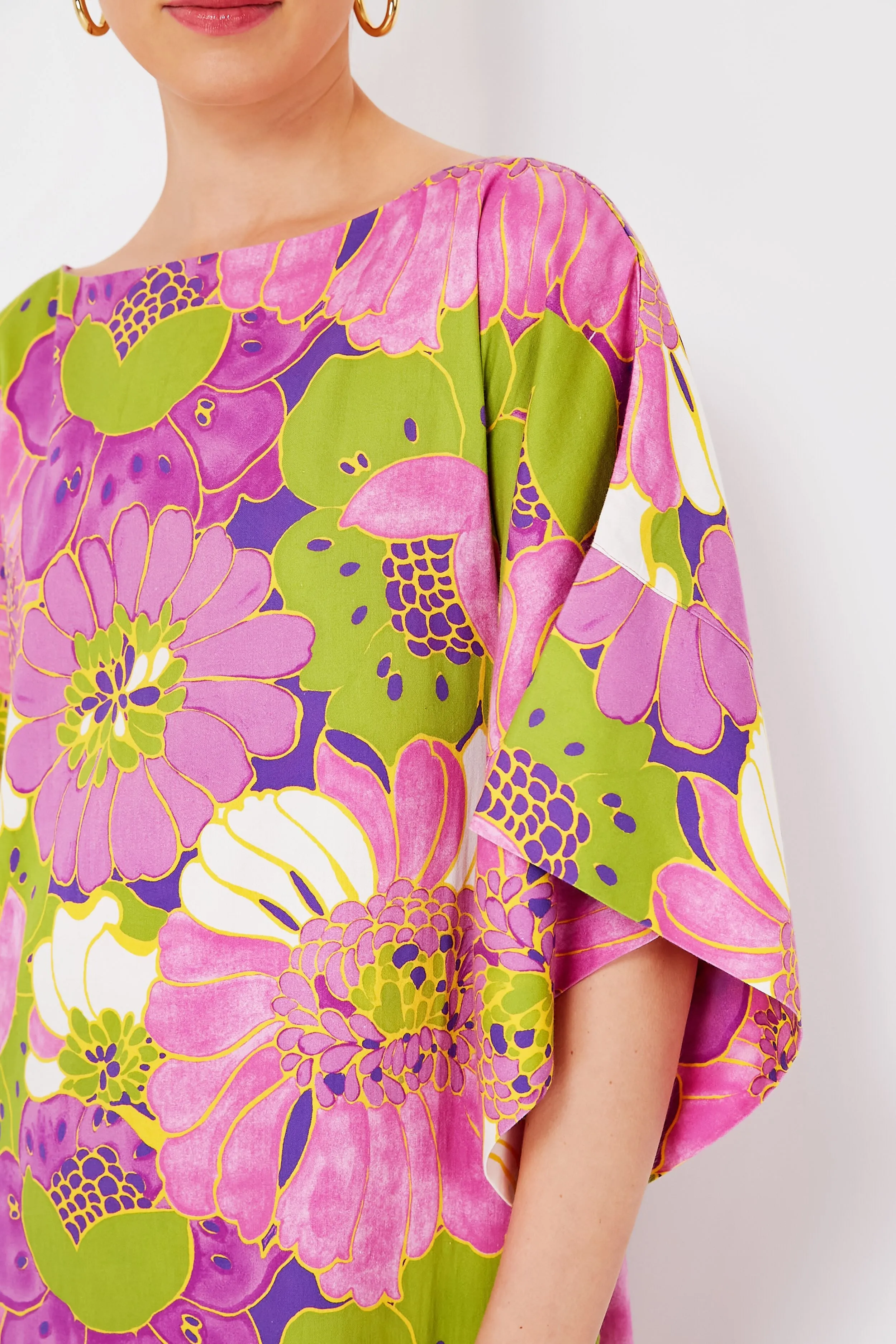 Violet Multi Spinnaker Maxi African Daisy Dress