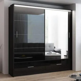 Wardrobe MARSYLIA 203cm Black